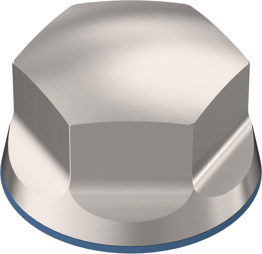 Sıhhi Kapak Somunu, 1/4"-20 Diş Boyutu, 1/4" Diş Derinliği