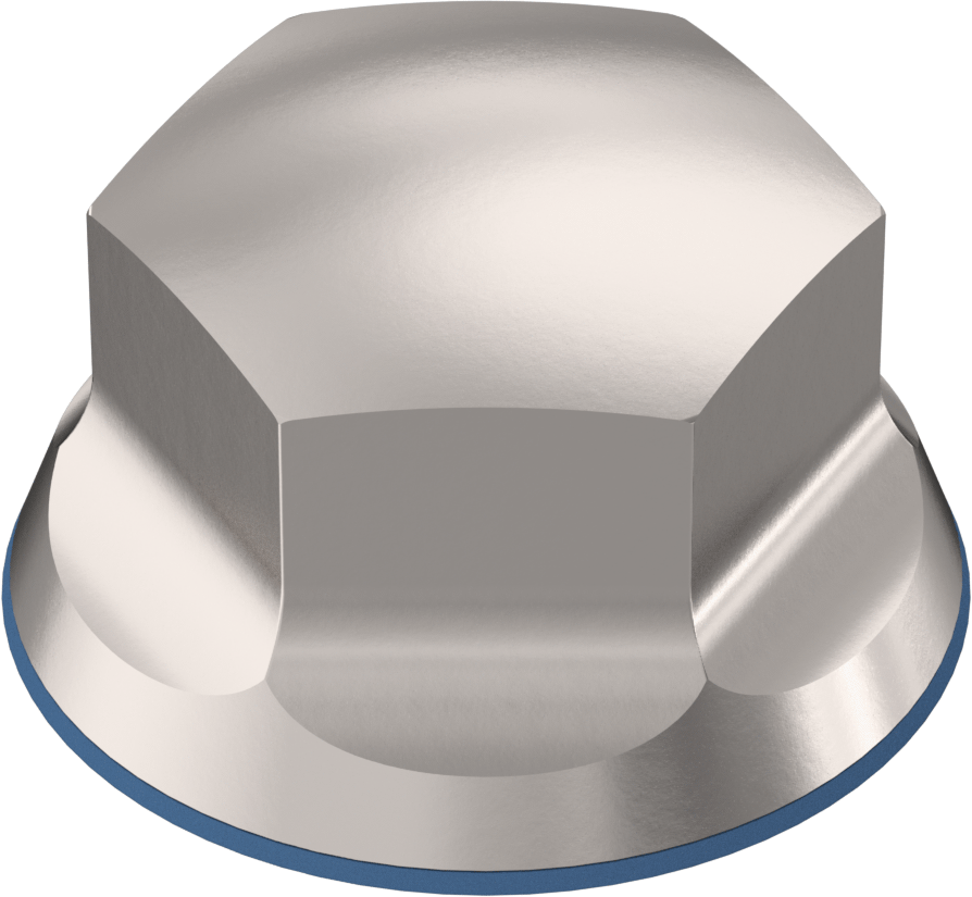 Sıhhi Kapak Somunu, M12 x 1,75 mm Dişli Boyutu, 9 mm Diş Derinliği