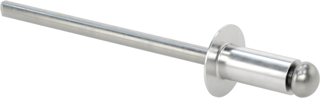 Çelik Mandrelli Alüminyum Kör Perçinler, Kubbeli Başlık, 1/8" Çap, 0,063“-0,125” Malzeme Kalınlığı için