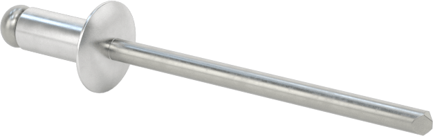 Çelik Mandrelli Alüminyum Kör Perçinler, Kubbeli Başlık, 1/8" Çap, 0,063“-0,125” Malzeme Kalınlığı için