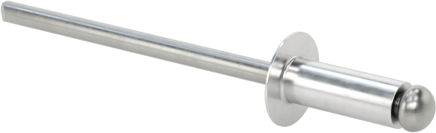 Çelik Mandrelli Alüminyum Kör Perçinler, Kubbeli Başlık, 1/8" Çap, 0,126“-0,187” Malzeme Kalınlığı için