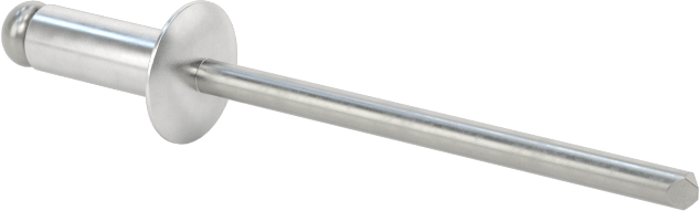Çelik Mandrelli Alüminyum Kör Perçinler, Kubbeli Başlık, 1/8" Çap, 0,126“-0,187” Malzeme Kalınlığı için