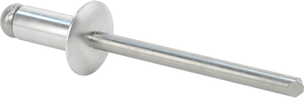 Çelik Mandrelli Alüminyum Kör Perçinler, Kubbeli Başlık, 5/32" Çap, 0,126“-0,187” Malzeme Kalınlığı için