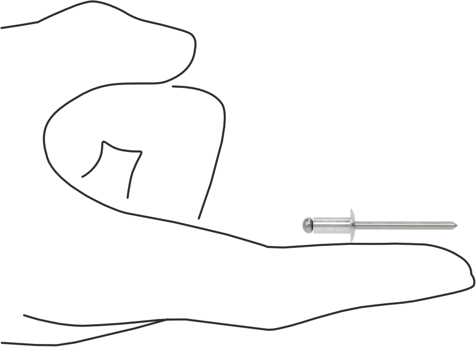 Çelik Mandrelli Alüminyum Kör Perçinler, Kubbeli Başlık, 5/32" Çap, 0,126“-0,187” Malzeme Kalınlığı için