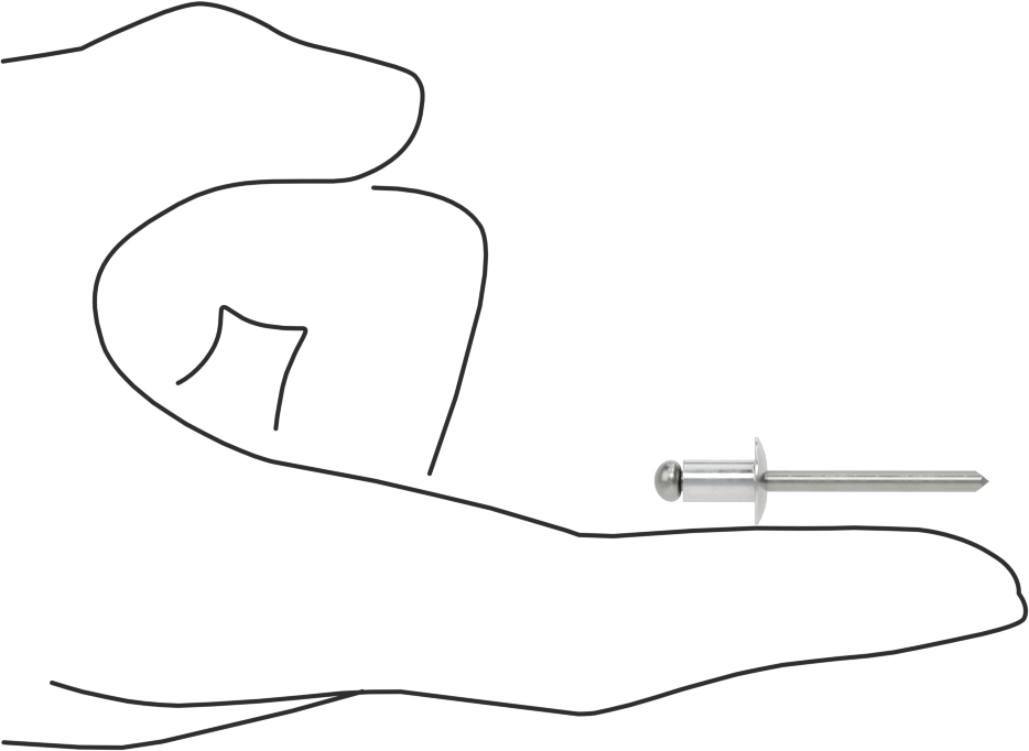Çelik Mandrelli Alüminyum Kör Perçinler, Kubbeli Başlık, 3/16" Çap, 0,063“-0,125” Malzeme Kalınlığı için