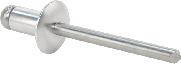 Çelik Mandrelli Alüminyum Kör Perçinler, Kubbeli Başlık, 3/16" Çap, 0,063“-0,125” Malzeme Kalınlığı için