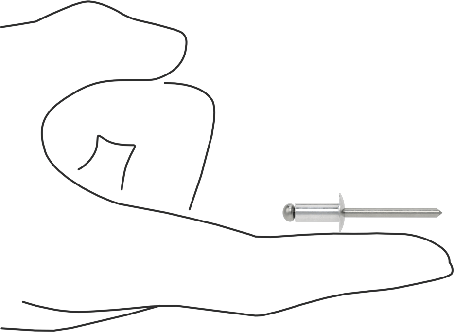 Çelik Mandrelli Alüminyum Kör Perçinler, Kubbeli Başlık, 3/16" Çap, 0,188“-0,25” Malzeme Kalınlığı için
