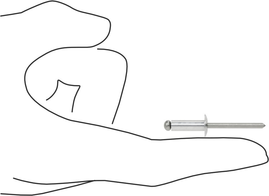 Çelik Mandrelli Alüminyum Kör Perçinler, Kubbeli Başlık, 3/16" Çap, 0,313“-0,375” Malzeme Kalınlığı için