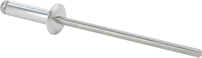 Çelik Mandrelli Alüminyum Kör Perçinler, Kubbeli Başlık, 3/32" Çap, 0,126“-0,25” Malzeme Kalınlığı için