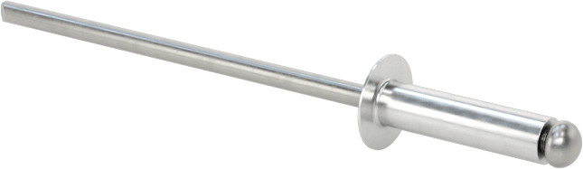 Çelik Mandrelli Alüminyum Kör Perçinler, Kubbeli Başlık, 3/32" Çap, 0,126“-0,25” Malzeme Kalınlığı için