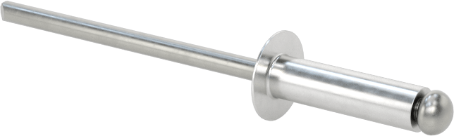 Çelik Mandrelli Alüminyum Kör Perçinler, Kubbeli Başlık, 1/8" Çap, 0,251“-0,312” Malzeme Kalınlığı için