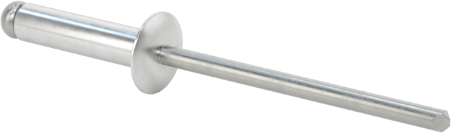 Çelik Mandrelli Alüminyum Kör Perçinler, Kubbeli Başlık, 1/8" Çap, 0,313“-0,375” Malzeme Kalınlığı için