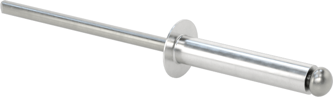 Çelik Mandrelli Alüminyum Kör Perçinler, Kubbeli Başlık, 1/8" Çap, 0,376“-0,5” Malzeme Kalınlığı için