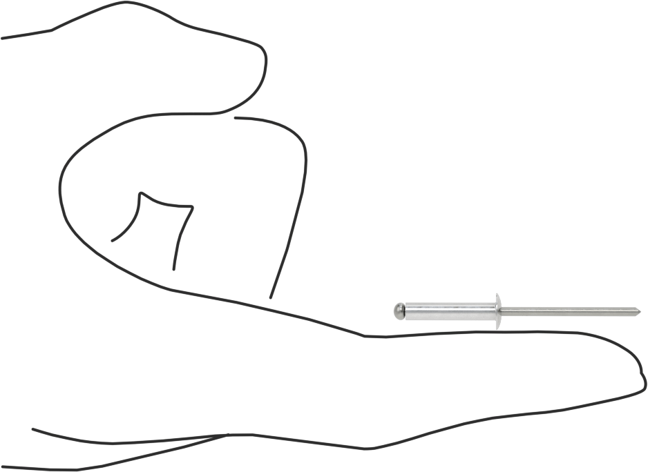 Çelik Mandrelli Alüminyum Kör Perçinler, Kubbeli Başlık, 1/8" Çap, 0,376“-0,5” Malzeme Kalınlığı için