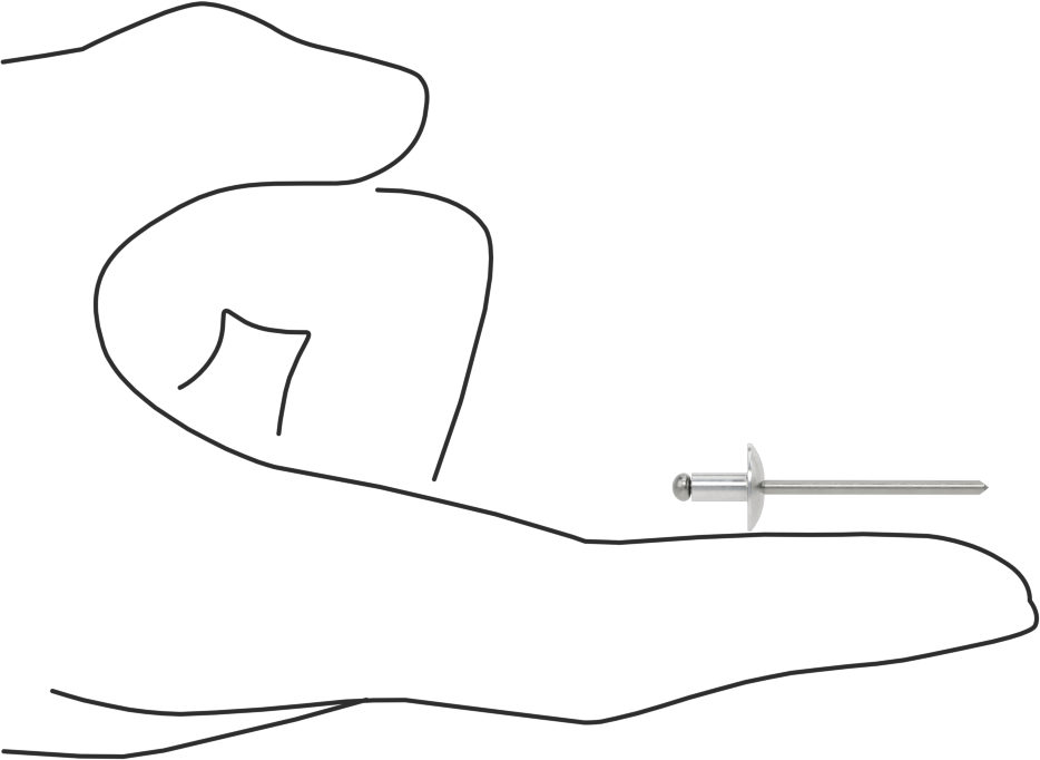 Çelik Mandrelli Alüminyum Kör Perçinler, Büyük Çaplı Kubbe Başlı, 1/8" Çap, 0,063“-0,125” Kalınlık için