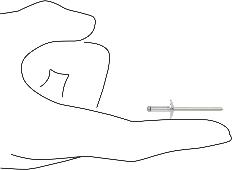 Çelik Mandrelli Alüminyum Kör Perçinler, Büyük Çaplı Kubbe Başlı, 1/8" Çap, 0,188“-0,25” kalınlık için