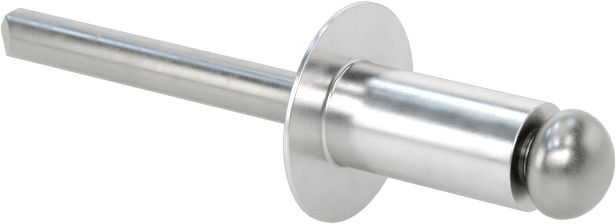 Çelik Mandrelli Alüminyum Kör Perçinler, Kubbeli Başlık, 1/4" Çap, 0,126“-0,25” Malzeme Kalınlığı için