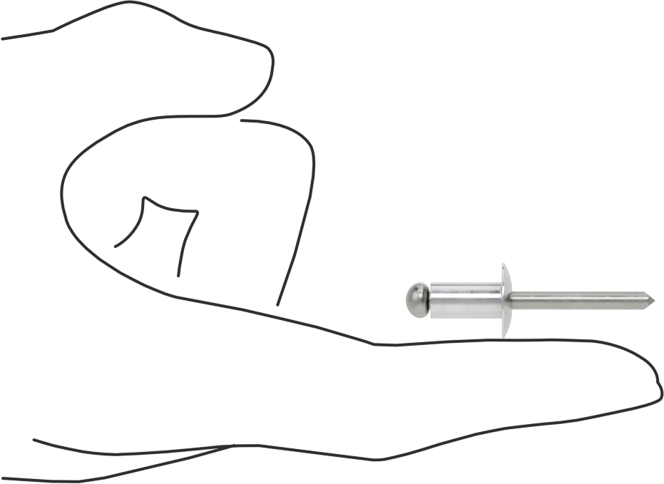 Çelik Mandrelli Alüminyum Kör Perçinler, Kubbeli Başlık, 1/4" Çap, 0,126“-0,25” Malzeme Kalınlığı için