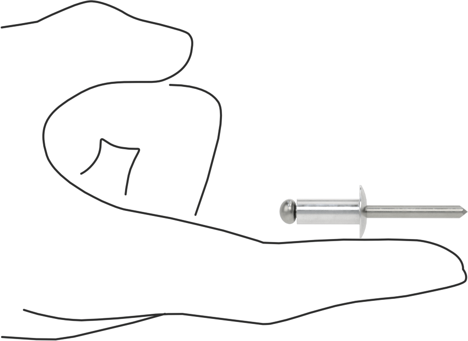 Çelik Mandrelli Alüminyum Kör Perçinler, Kubbeli Başlık, 1/4" Çap, 0,251“-0,375” Malzeme Kalınlığı için