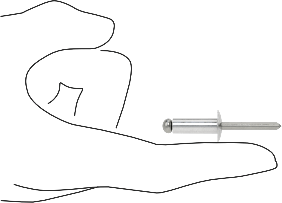 Çelik Mandrelli Alüminyum Kör Perçinler, Kubbeli Başlık, 1/4" Çap, 0,376“-0,5” Malzeme Kalınlığı için