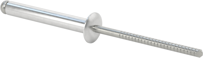 Çelik Mandrelli Alüminyum Kör Perçinler, Kubbeli Başlık, 1/8" Çap, 0,626“-0,75” Malzeme Kalınlığı için