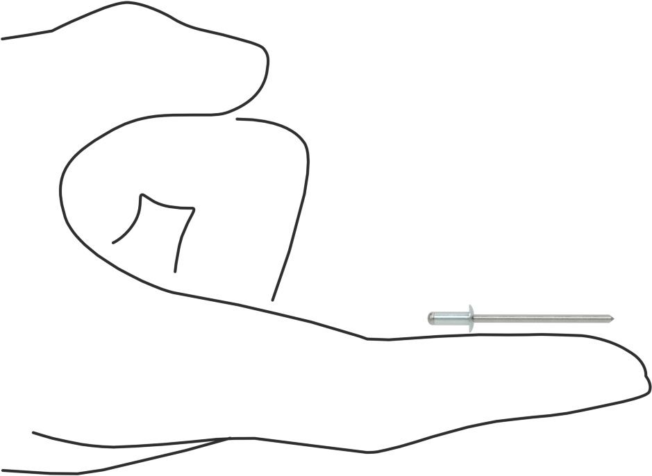 Çinko Kaplamalı Kör Perçinler, Kubbeli Başlık, 3/32" Çap, 0,032“- 0,125” Malzeme Kalınlığı için