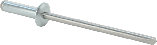 Çinko Kaplamalı Kör Perçinler, Kubbeli Başlık, 3/32" Çap, 0,126“-0,25” Malzeme Kalınlığı için