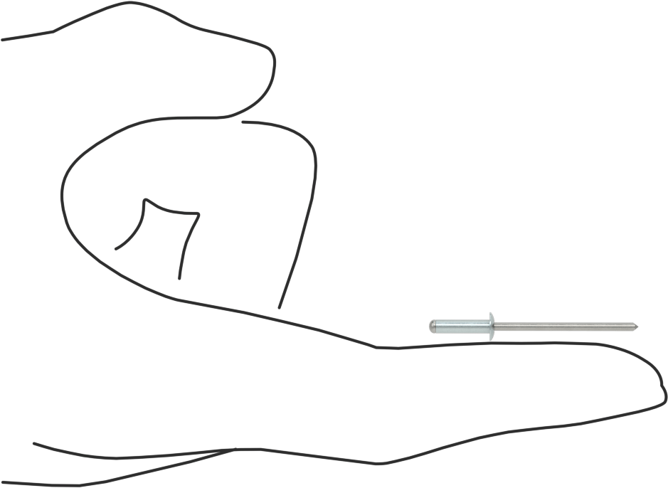 Çinko Kaplamalı Kör Perçinler, Kubbeli Başlık, 3/32" Çap, 0,126“-0,25” Malzeme Kalınlığı için