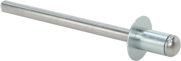 Çinko Kaplamalı Kör Perçinler, Kubbeli Başlık, 1/8" Çap, 0,032“ - 0,062” Malzeme Kalınlığı için