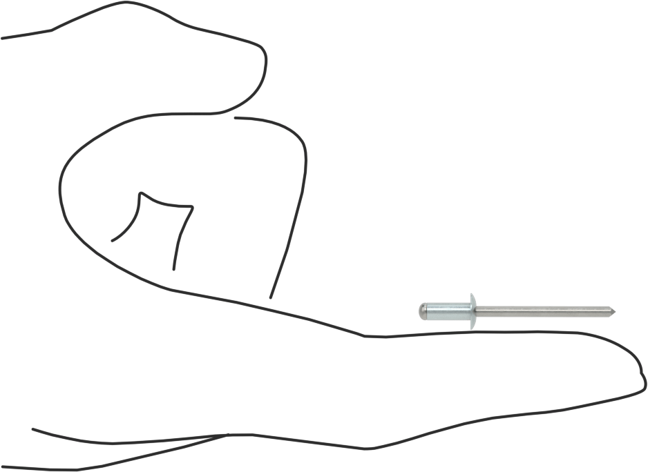 Çinko Kaplamalı Kör Perçinler, Kubbeli Başlık, 1/8" Çap, 0,126“- 0,187” için Malzeme Kalınlığı