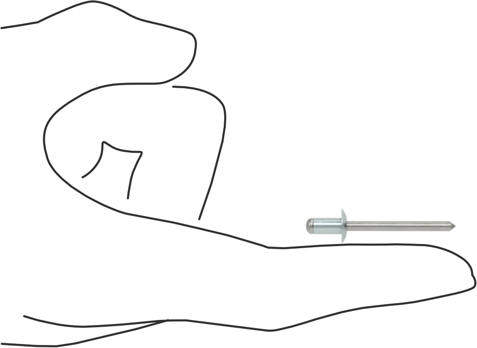 Çinko Kaplamalı Kör Perçinler, Kubbeli Başlık, 5/32" Çap, 0,063“- 0,125” Malzeme Kalınlığı için