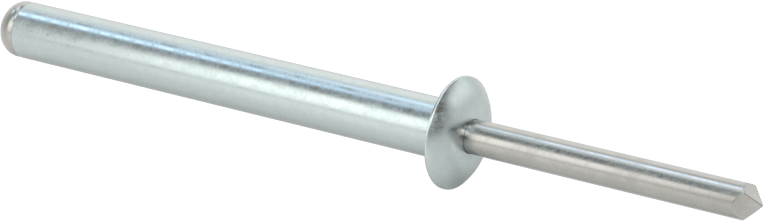 Çinko Kaplamalı Kör Perçinler, Kubbeli Başlık, 3/16" Çap, 1,378“- 1,535” Malzeme Kalınlığı için