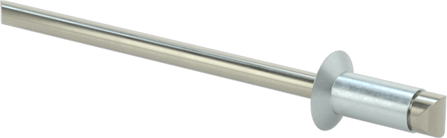 Çinko Kaplamalı Kör Perçinler, Gömme Montaj, 1/8" Çap, 0,092“- 0,125” Malzeme Kalınlığı için