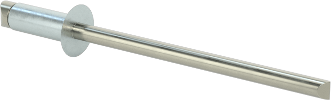 Çinko Kaplamalı Kör Perçinler, Gömme Montaj, 1/8" Çap, 0,126“- 0,187” için Malzeme Kalınlığı