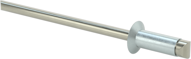 Çinko Kaplamalı Kör Perçinler, Gömme Montaj, 1/8" Çap, 0,126“- 0,187” için Malzeme Kalınlığı