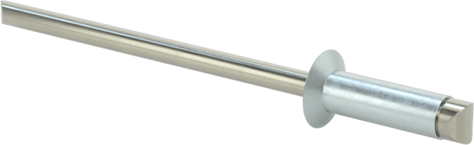 Çinko Kaplamalı Kör Perçinler, Gömme Montaj, 1/8" Çap, 0,188“ - 0,25” Malzeme Kalınlığı için