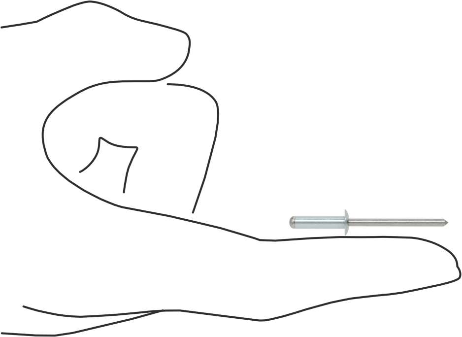 Çinko Kaplamalı Kör Perçinler, Kubbeli Başlık, 1/8" Çap, 0,313“ - 0,375” Malzeme Kalınlığı için