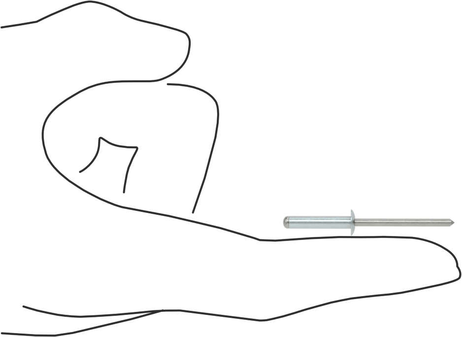 Çinko Kaplamalı Kör Perçinler, Kubbeli Başlık, 1/8" Çap, 0,376 inç - 0,5 inç malzeme kalınlığı için