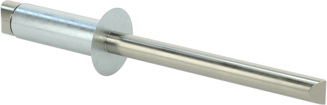 Çinko Kaplamalı Kör Perçinler, Gömme Montaj, 3/16" Çap, 0,251“- 0,375” Malzeme Kalınlığı için