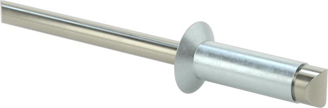 Çinko Kaplamalı Kör Perçinler, Gömme Montaj, 3/16" Çap, 0,251“- 0,375” Malzeme Kalınlığı için