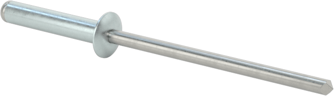 Çinko Kaplamalı Kör Perçinler, Kubbeli Başlık, 3/32" Çap, 0,313“ - 0,375” Malzeme Kalınlığı için