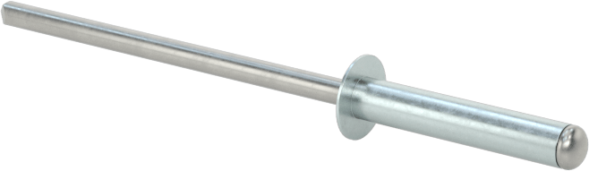 Çinko Kaplamalı Kör Perçinler, Kubbeli Başlık, 3/32" Çap, 0,313“ - 0,375” Malzeme Kalınlığı için