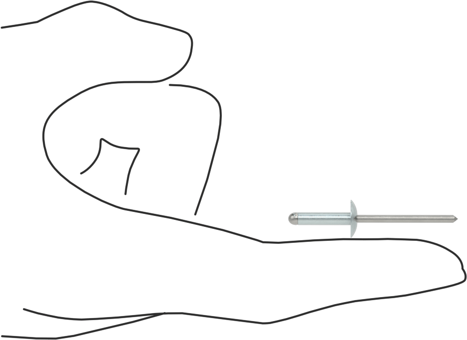 Çinko Kaplamalı Kör Perçinler, Büyük Çaplı Kubbe Başlı, 1/8" Çap, 0,251“ - 0,375” Kalınlık için