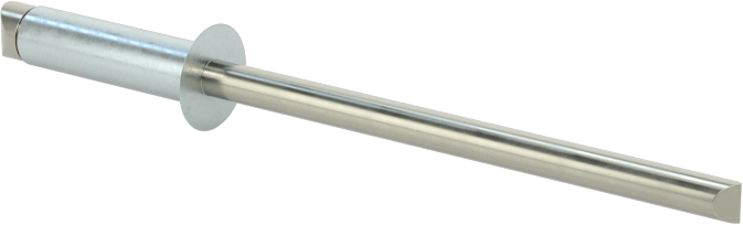Çinko Kaplamalı Kör Perçinler, Gömme Montaj, 1/8" Çap, 0,251“- 0,312” Malzeme Kalınlığı için