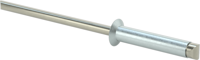 Çinko Kaplamalı Kör Perçinler, Gömme Montaj, 1/8" Çap, 0,376“-0,5” Malzeme Kalınlığı için