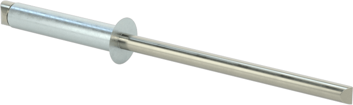 Çinko Kaplamalı Kör Perçinler, Gömme Montaj, 1/8" Çap, 0,376“-0,5” Malzeme Kalınlığı için
