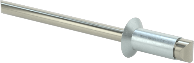 Çinko Kaplamalı Kör Perçinler, Gömme Montaj, 5/32" Çap, 0,126“- 0,187” için Malzeme Kalınlığı