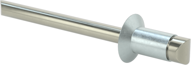 Çinko Kaplamalı Kör Perçinler, Gömme Montaj, 3/16" Çap, 0,063“- 0,125” Malzeme Kalınlığı için