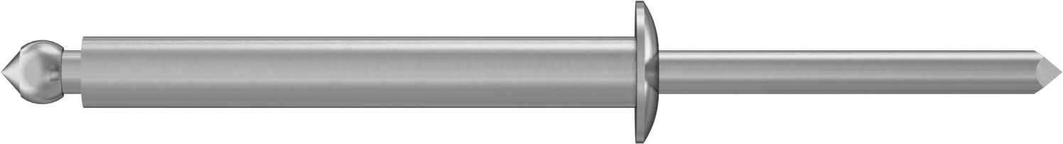 Çinko Kaplamalı Kör Perçinler, Kubbeli Başlık, 3/16" Çap, 1,126“ - 1,25” Malzeme Kalınlığı için