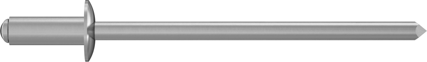 Çinko Kaplamalı Kör Perçinler, Kubbeli Başlık, 3 mm Çap, 3 mm - 5 mm malzeme kalınlığı için